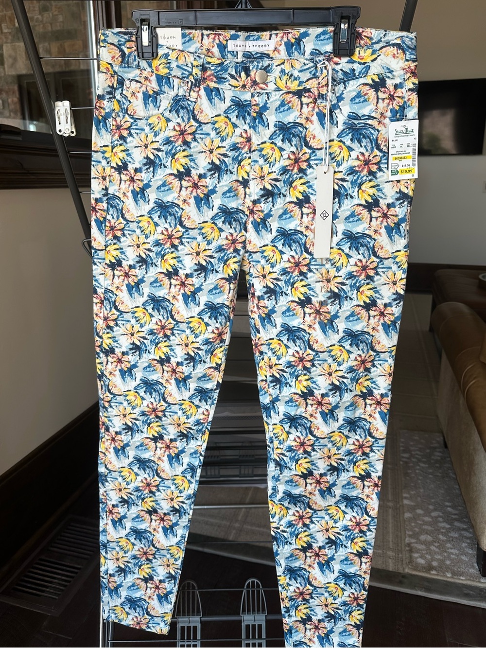 Truth & Theory floral skinny jeans